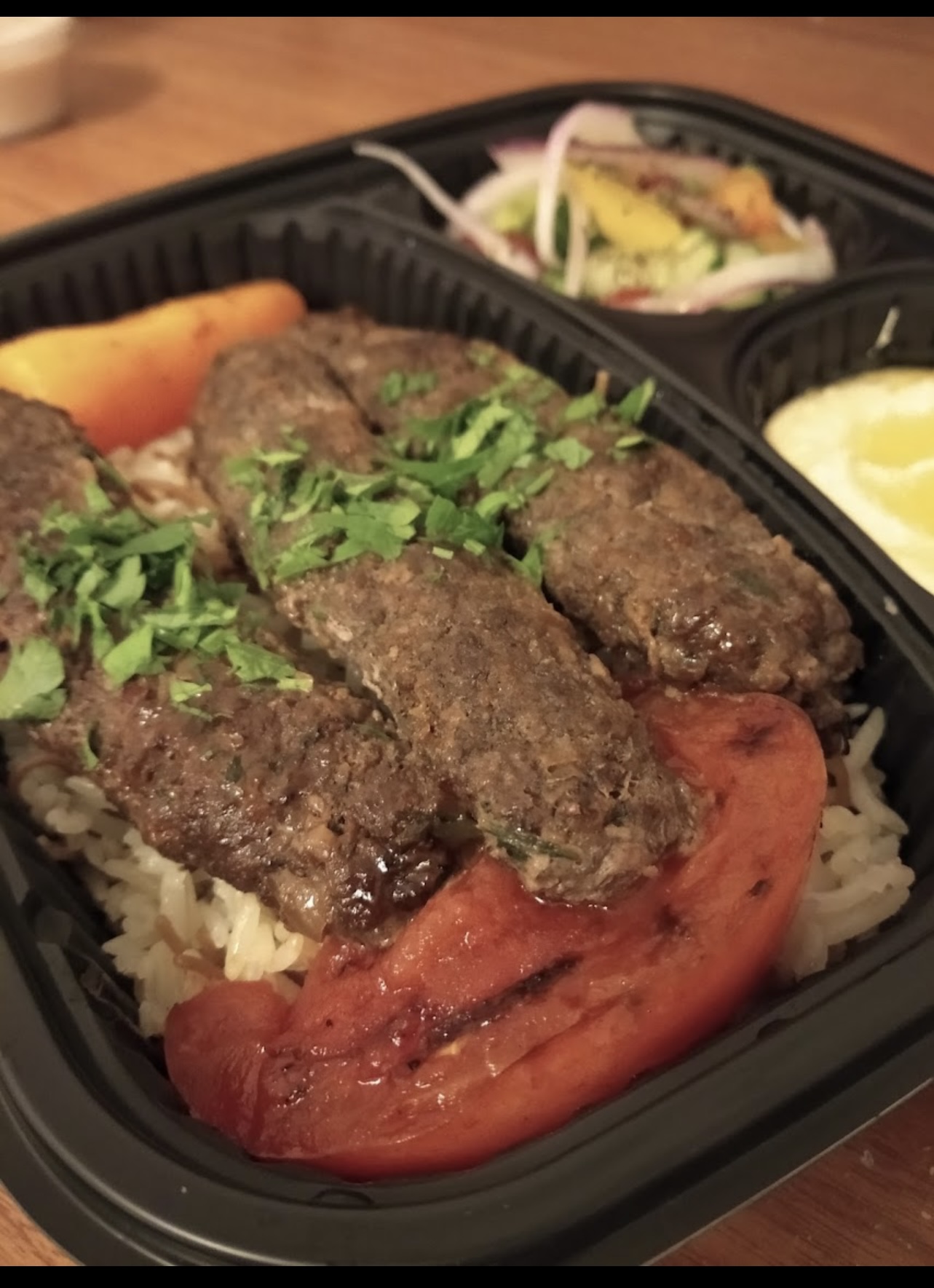 Ground Beef Kabob Platter Fattoush
